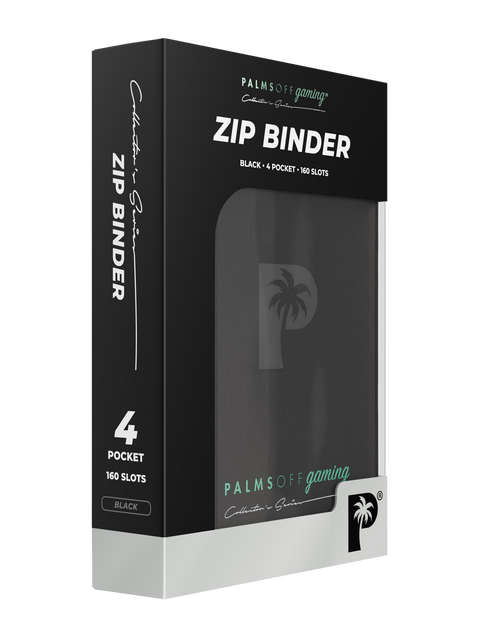 Palms Off Gaming - Collector's Series Zip Binder: 4 Pocket - Black