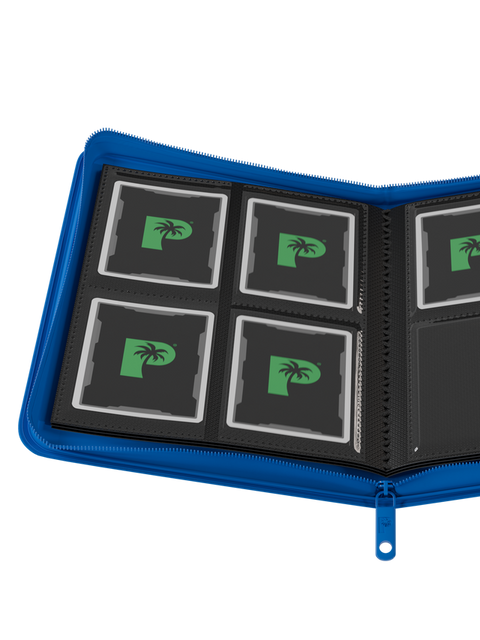 Palms Off Gaming - Collector's Series Zip Binder: 4 Pocket - Blue
