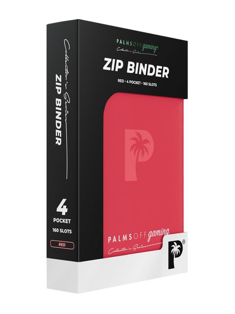Palms Off Gaming - Collector's Series Zip Binder: 4 Pocket - Red