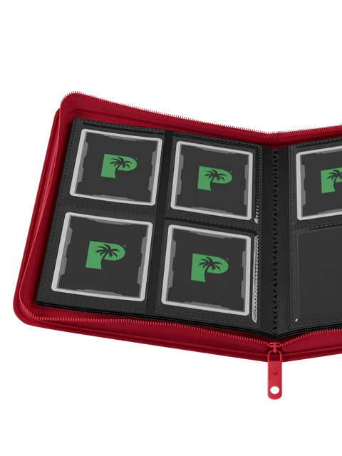 Palms Off Gaming - Collector's Series Zip Binder: 4 Pocket - Red