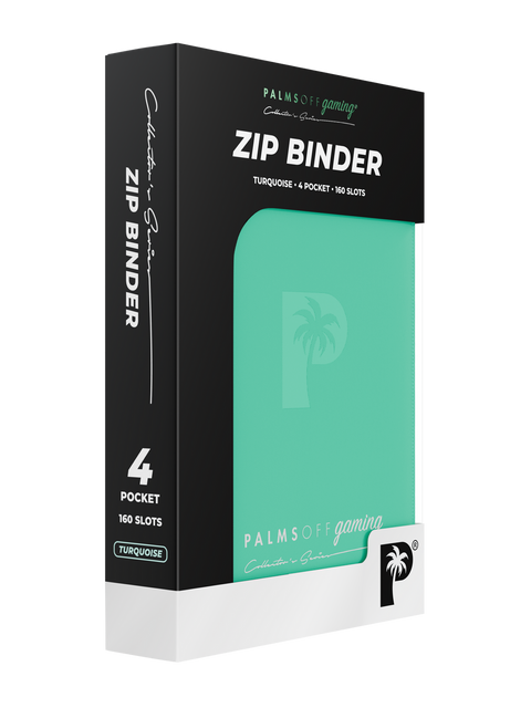 Palms Off Gaming - Collector's Series Zip Binder: 4 Pocket - Turquoise