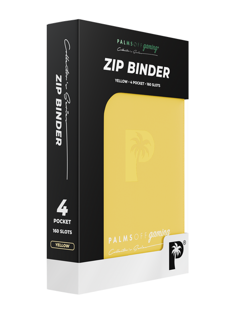 Palms Off Gaming - Collector's Series Zip Binder: 4 Pocket - Yellow