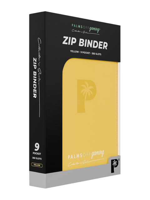 Palms Off Gaming - Collector's Series Zip Binder: 9 Pocket - Yellow