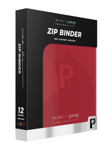 Palms Off Gaming - Collector's Series Zip Binder: 12 Pocket - Red