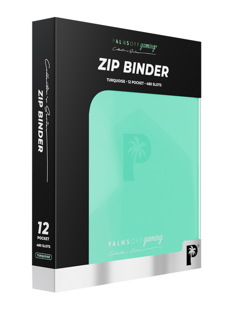 Palms Off Gaming - Collector's Series Zip Binder: 12 Pocket - Turquoise