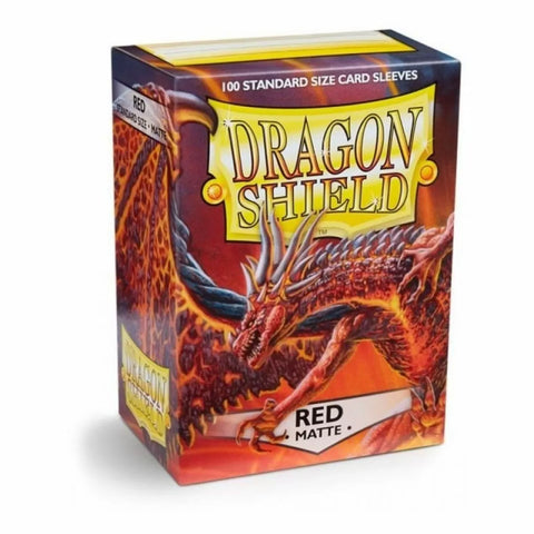 Dragon Shield - Standard Size Sleeves: Matte - Red