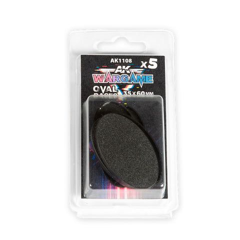 AK Interactive - Wargame Accessories: Oval Base 35x60mm 5-pack