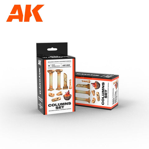 AK Interactive - Wargame Scenography: Columns Set (Resin Models 30-35mm Scale)