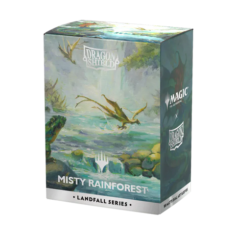 Dragon Shield - Standard Size Sleeves: Matte Dual Art - MTG Landfall Series: Misty Rainforest