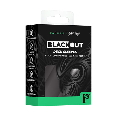 Palms Off Gaming - Blackout Deck Sleeves: Standard - Black (100pc)