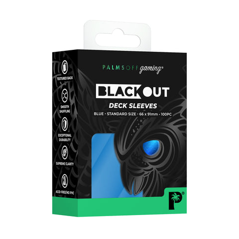 Palms Off Gaming - Blackout Deck Sleeves: Standard - Blue (100pc)