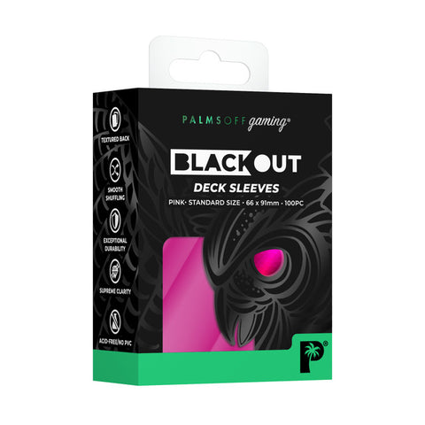 Palms Off Gaming - Blackout Deck Sleeves: Standard - Pink (100pc)