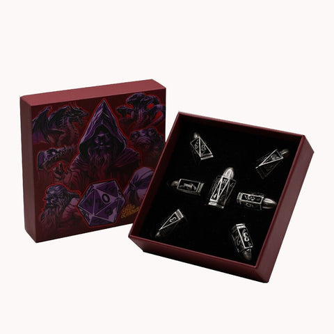 Let's Play Games - Dice Set: Metal RPG - Bullet: Bloodied Metal