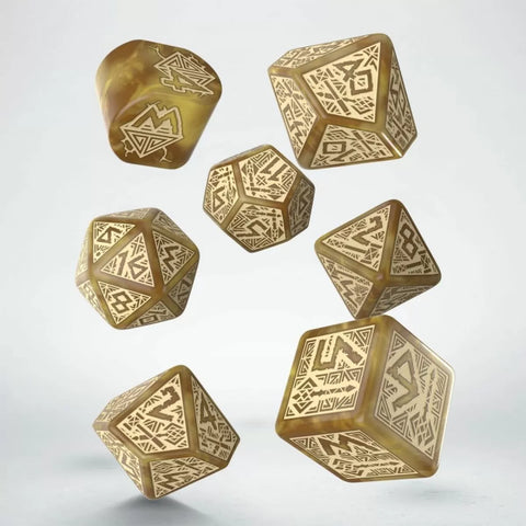Q Workshop - 7pc RPG Dice Set: Dwarven - Gold