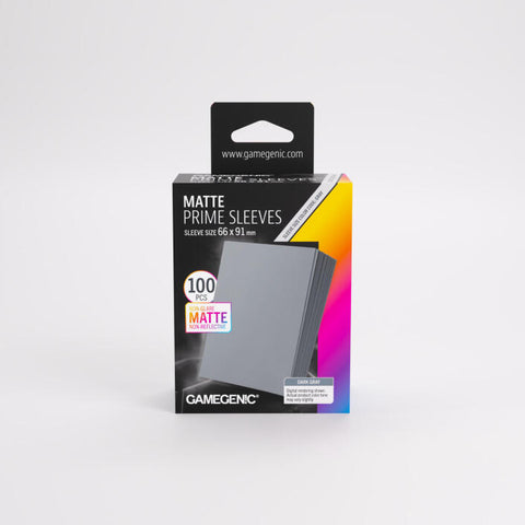 Gamegenic - Matte Prime 100 Standard-Size Sleeve Range: Dark Grey