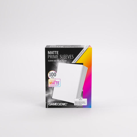 Gamegenic - Matte Prime 100 Standard-Size Sleeve Range: White
