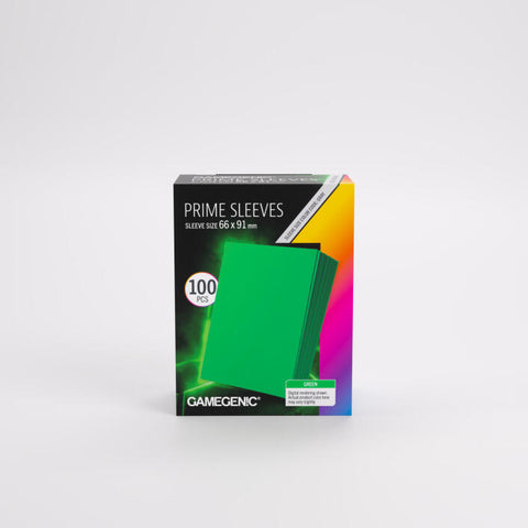 Gamegenic - Prime 100 Standard-Size Sleeve Range: Green
