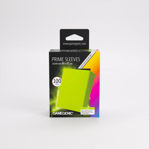 Gamegenic - Prime 100 Standard-Size Sleeve Range: Lime