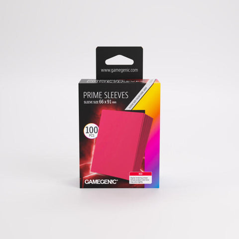 Gamegenic - Prime 100 Standard-Size Sleeve Range: Red
