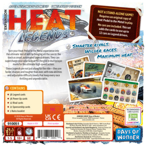 Heat: Pedal to the Metal - Legends Expansion