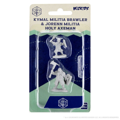 Critical Role - Unpainted Miniatures: Kymal Militia Brawler & Jorenn Militia Holy Axeman