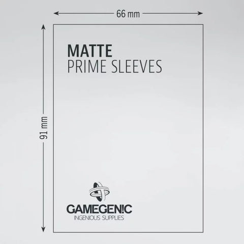 Gamegenic - Matte Prime 100 Standard-Size Sleeve Range: White