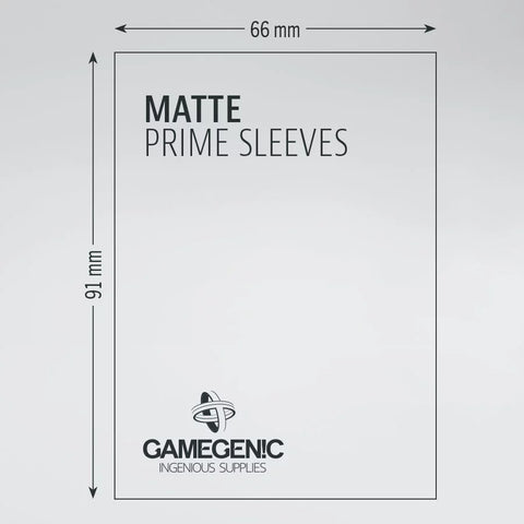 Gamegenic - Matte Prime 100 Standard-Size Sleeve Range: Black