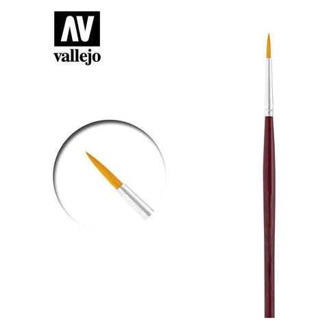Vallejo Hobby Brushes: Detail Round Synthetic Brush No. 4