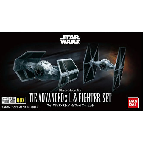 Bandai Spirits - Star Wars: Vehicle Model 007 - TIE Advance X1 and Fighter Model Kit