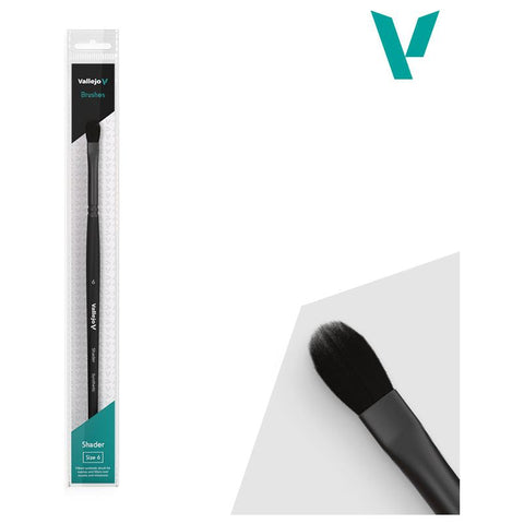 Vallejo Hobby Brushes: Shader Filbert Flat Synthetic Brush No. 6