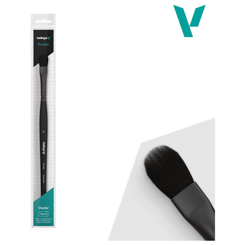 Vallejo Hobby Brushes: Shader Filbert Flat Synthetic Brush No. 8