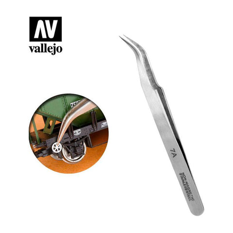 Vallejo Hobby Tools - Extra Fine Curved Tweezers