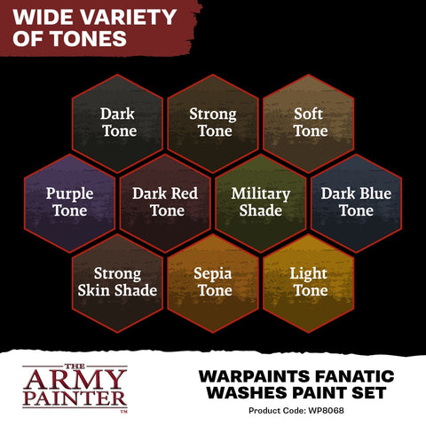The Army Painter - Paint Set: Warpaints Fanatic Washes Paint Set