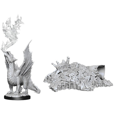 D&D Nolzurs Marvelous Miniatures: Wave 11 - Gold Dragon Wyrmling and Half Eaten Treasure Pile