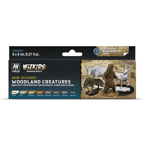 Wizkids Premium Paint Set By Vallejo - Woodland Creatures