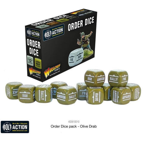 Bolt Action - Orders Dice Olive Drab