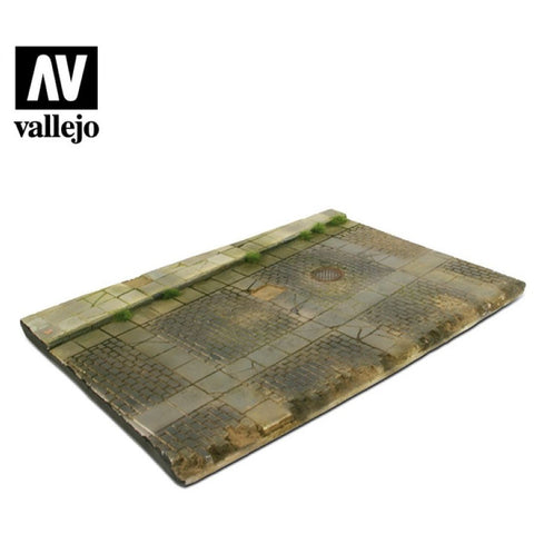 Vallejo Sc103 - Scenics Bases Cobblestone Street With A Drain 31cmx21 Cm