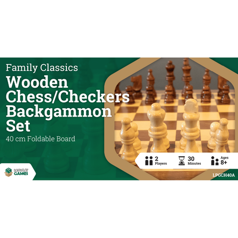 LPG Classics: Chess/checkers/backgammon Set 40cm