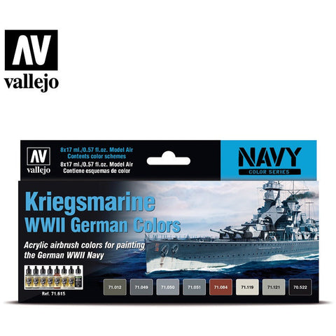 Vallejo 71615 - Kriegsmarine Wwii German Colours Paint Set