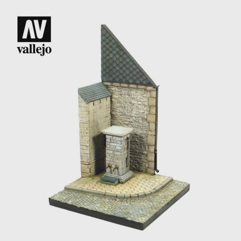 Vallejo Sc004 - Scenics Bases 1/35 Street Corner With Waterpump