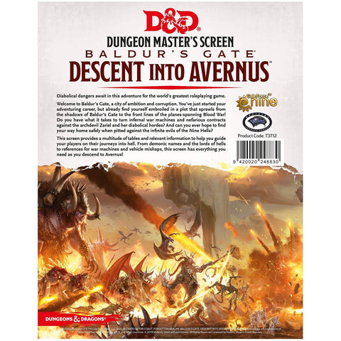 D&D Dm Screen - Baldurs Gate Descent Into Avernus