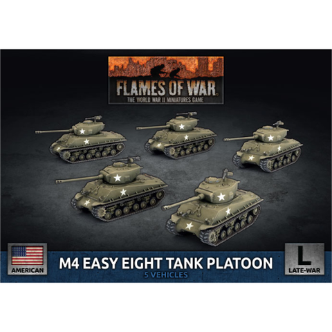 Flames of War - American: M4 Easy Eight 76mm Platoon X5 Plastic