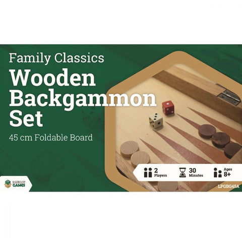 LPG Classics: Wooden Backgammon Set 45cm