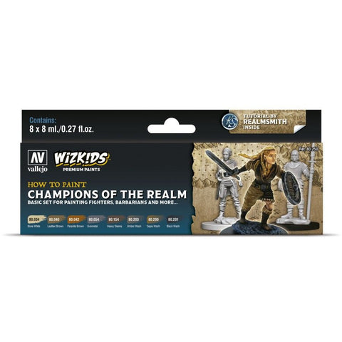 Wizkids Premium Paint Set By Vallejo - Champions Of The Realm