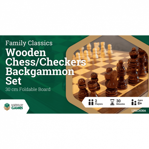 LPG Classics: Chess/checkers/backgammon Set 30cm