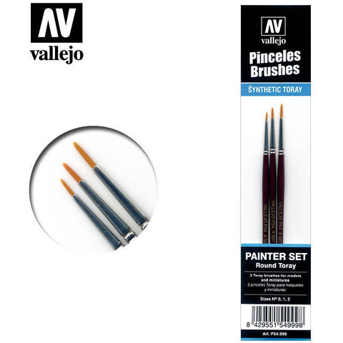 Vallejo Detail Brush Set Sizes 0 1 And 2