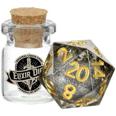 MDG - Individual d20 Elixir Liquid Core Dice: Vanishing Oil