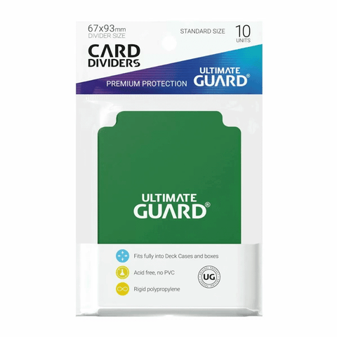 Ultimate Guard Card Dividers - Standard Size Green