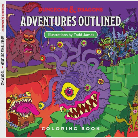 D&D Adventures Outlined - 5th Edition Coloring Book Monster Manual 1